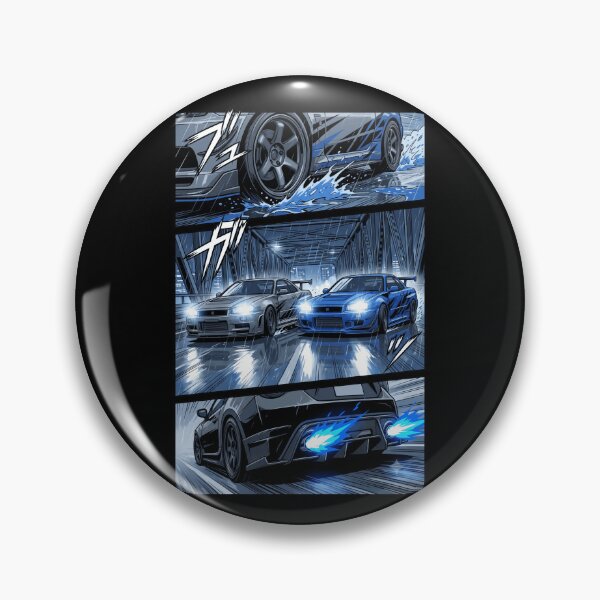 Item preview, JDM Midnight Bridge Street Racing GTR Manga Comic Panel Aesthetic designed and sold by mood-draftsman.