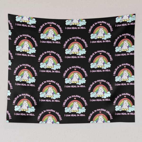 Item preview, I Believe In Holding Grudges Cute Unicorn designed and sold by dejah-maddux.