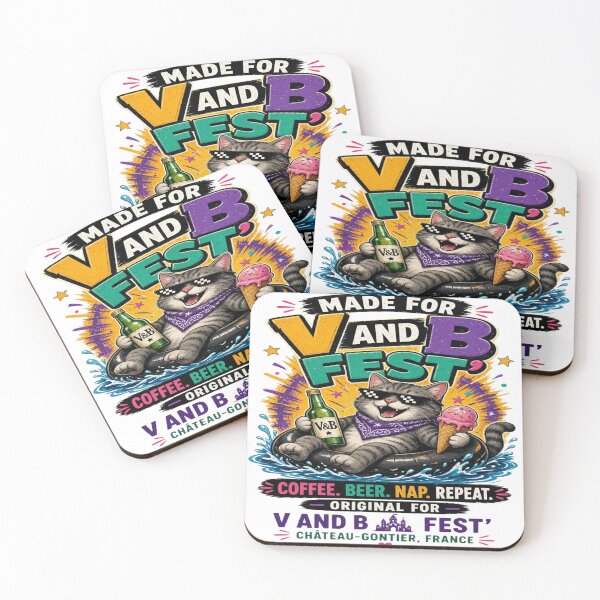 Item preview, Funny Festival Cat V and B Fest France Design designed and sold by Sushikidsntoddlers.