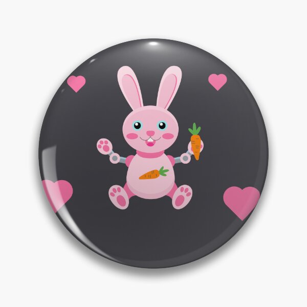 Item preview, Cute Pink Robot Bunny Hearts Seamless Pattern designed and sold by ElenMart.