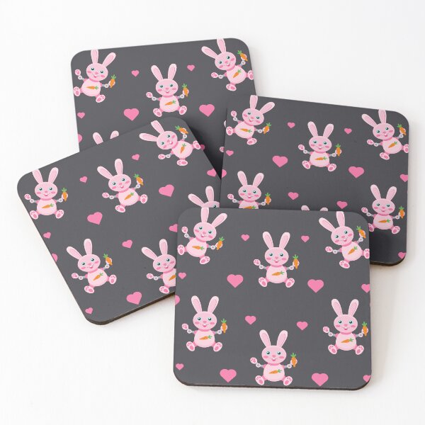 Item preview, Cute Pink Robot Bunny Hearts Seamless Pattern designed and sold by ElenMart.