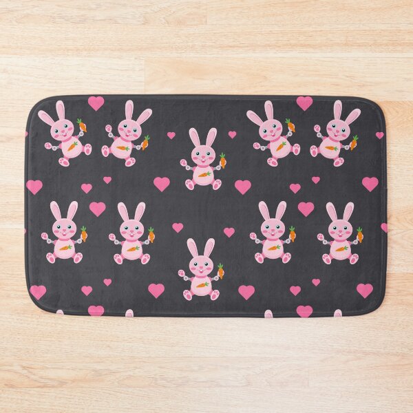 Item preview, Cute Pink Robot Bunny Hearts Seamless Pattern designed and sold by ElenMart.