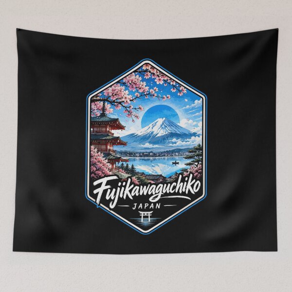 Item preview, Fujikawaguchiko Mount Fuji Japan Watercolor Travel designed and sold by TomFrontierArt.