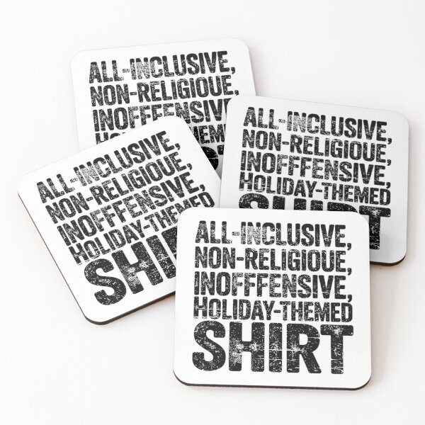 Item preview, All Inclusive Non Religious Inoffensive Holiday Themed Shirt Vintage designed and sold by QLShop.