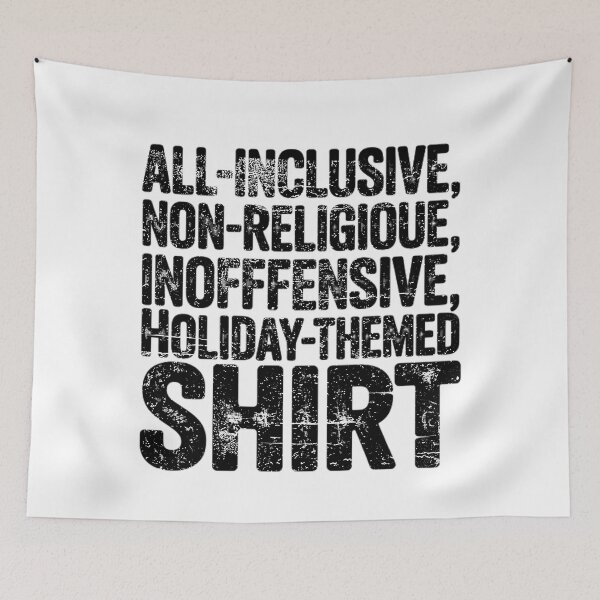 Item preview, All Inclusive Non Religious Inoffensive Holiday Themed Shirt Vintage designed and sold by QLShop.