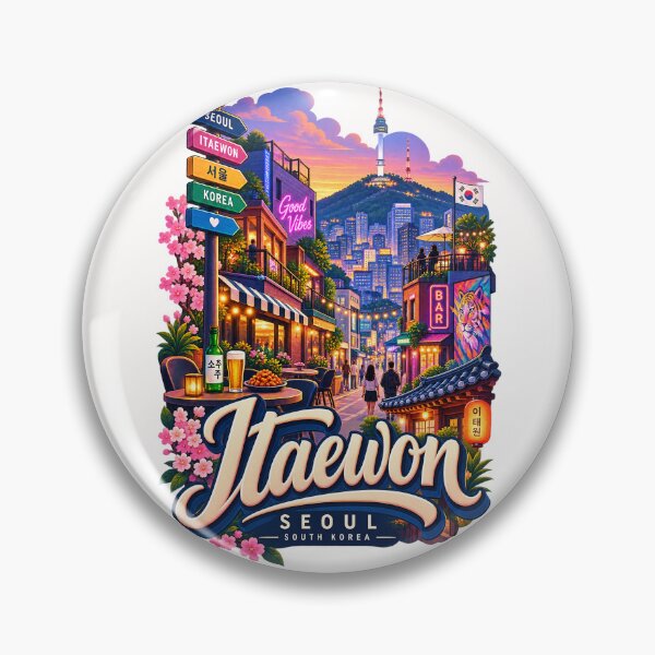 Item preview, Itaewon Seoul Nightlife Beneath Namsan Seoul Tower South Korea designed and sold by Places On Earth.