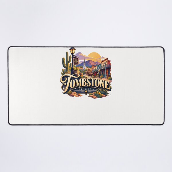 Item preview, Tombstone Arizona Historic Old West Street and Desert Mountains designed and sold by Places On Earth.