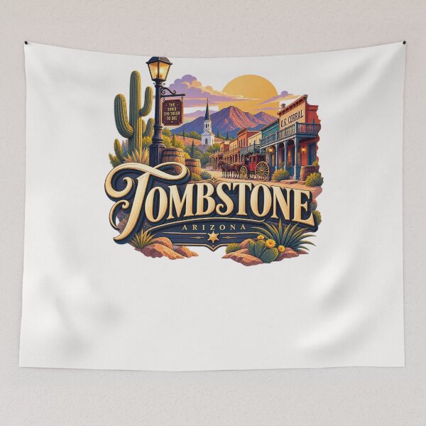 Item preview, Tombstone Arizona Historic Old West Street and Desert Mountains designed and sold by Places On Earth.