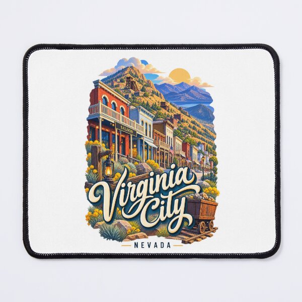 Item preview, Virginia City Nevada Historic Mining Town Beneath Sierra Nevada Mountains designed and sold by Places On Earth.