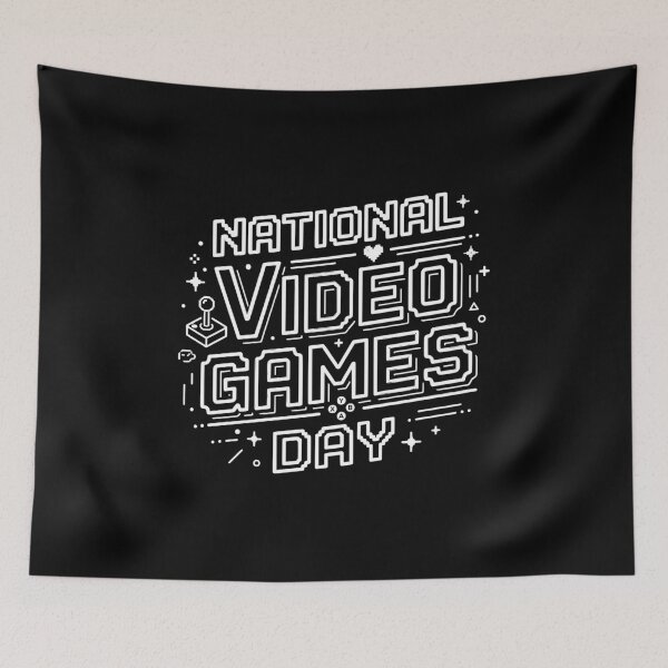 Item preview, National Video Games Day Retro Text Design AUG-419 designed and sold by noberic.