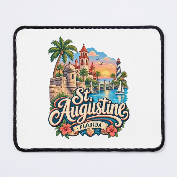 Item preview, St Augustine Florida Castillo de San Marcos and Coastal Lighthouse Sunset designed and sold by Places On Earth.