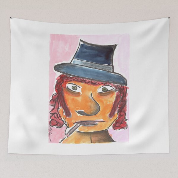 Item preview, Gangster, Red Hair, Charcoal & Watercolour designed and sold by Anke‘s Bazaar.