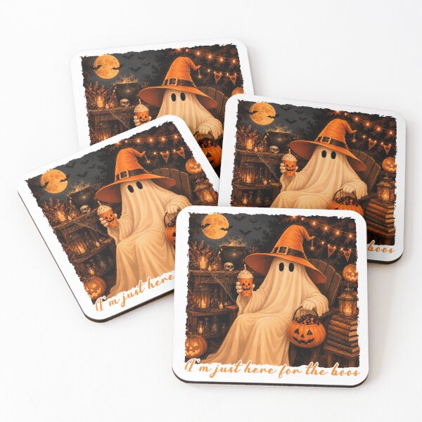 Item preview, Just Here for the Boos Witch Ghost Halloween designed and sold by varin-studio.