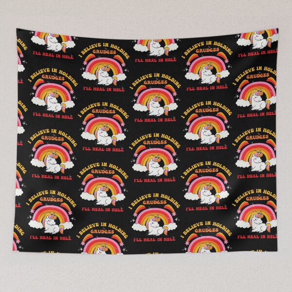 Item preview, I Believe In Holding Grudges I_Ll Heal In Hell Cute Unicorn designed and sold by dejah-maddux.