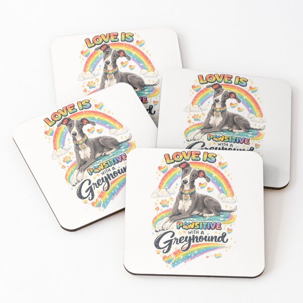 Item preview, Love Is Pawsitive With a Greyhound Rainbow designed and sold by Places On Earth.