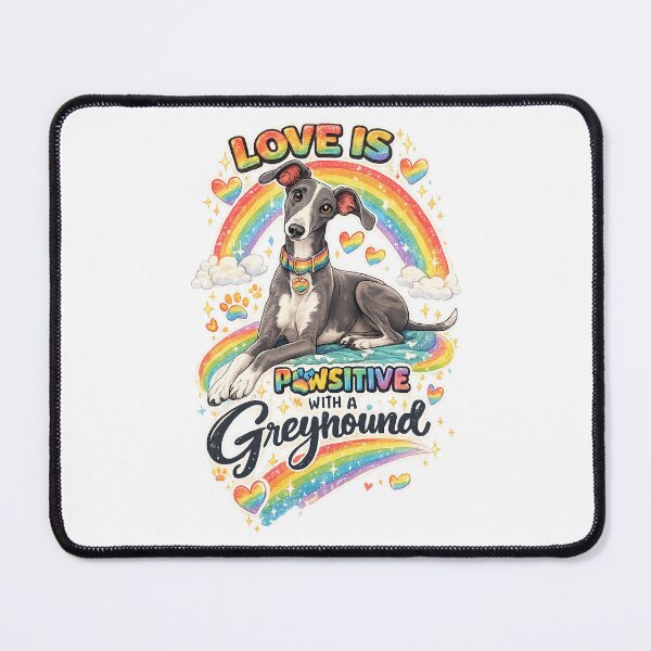 Item preview, Love Is Pawsitive With a Greyhound Rainbow designed and sold by Places On Earth.