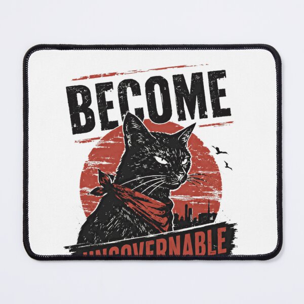 Item preview, Become Ungovernable Black Cat Anarchy Rebel Freedom designed and sold by SkeletonsDanger.