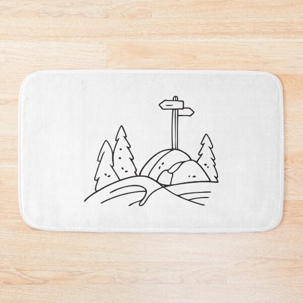 Item preview, A small path sign anchored on a rocky valley hill designed and sold by rasagamastore.