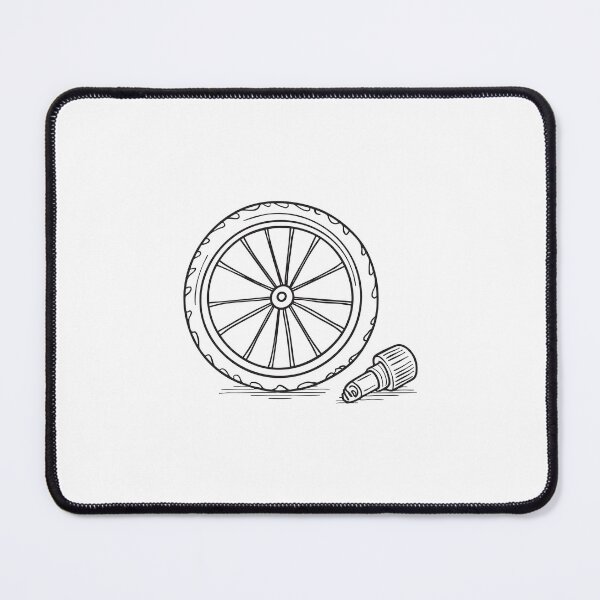 Item preview, A valve cap lying next to an inflated bicycle tire designed and sold by rasagamastore.