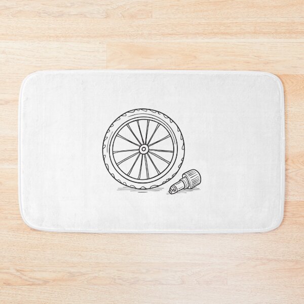 Item preview, A valve cap lying next to an inflated bicycle tire designed and sold by rasagamastore.