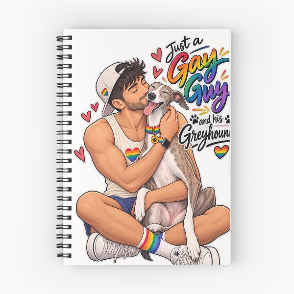 Item preview, Gay Guy and His Greyhound Pride Love designed and sold by Places On Earth.