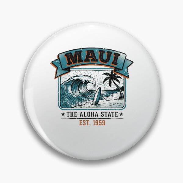 Item preview, Maui The Aloha State Est. 1959 Hawaii Surfing Beach Vacation designed and sold by RetroMini2026.