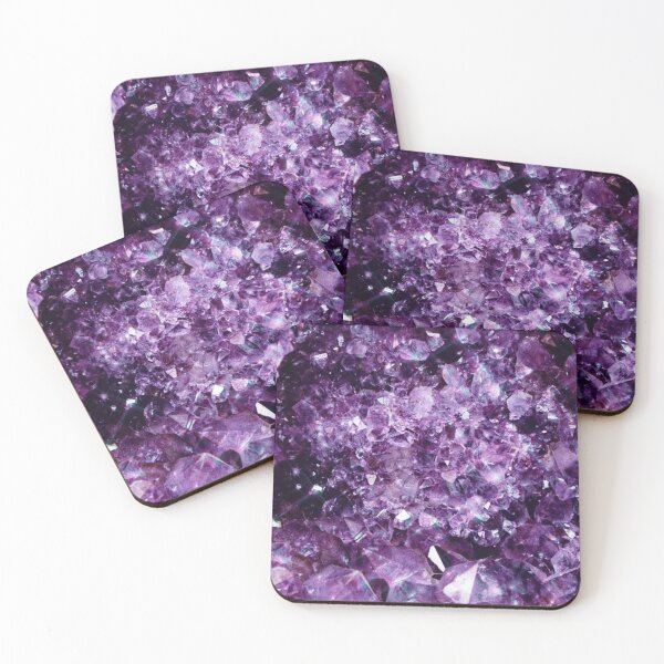 Item preview, Sparkling Purple Amethyst Crystal Geode Sparkle Texture Art designed and sold by LYAN-STORE.