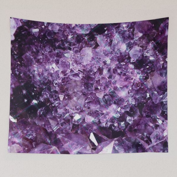 Item preview, Sparkling Purple Amethyst Crystal Geode Sparkle Texture Art designed and sold by LYAN-STORE.
