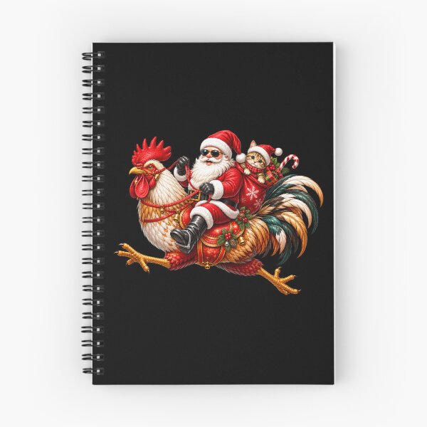 Item preview, Funny Santa Riding Rooster cat chicken Christmas gift designed and sold by Amzkao.