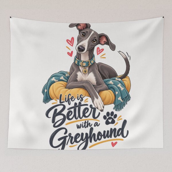 Item preview, Life Is Better With a Greyhound Companion designed and sold by Places On Earth.