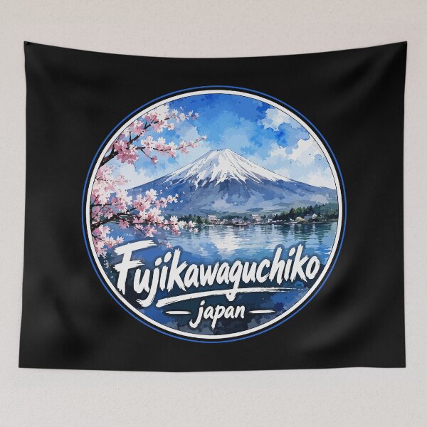 Item preview, Fujikawaguchiko Japan Mount Fuji Watercolor designed and sold by TomFrontierArt.