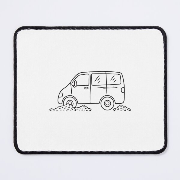 Item preview, A van tire partially sunken into a loose gravel driveway designed and sold by rasagamastore.