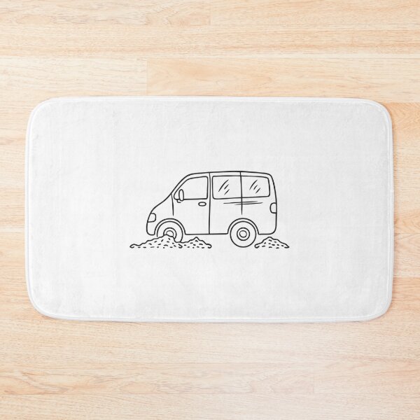 Item preview, A van tire partially sunken into a loose gravel driveway designed and sold by rasagamastore.