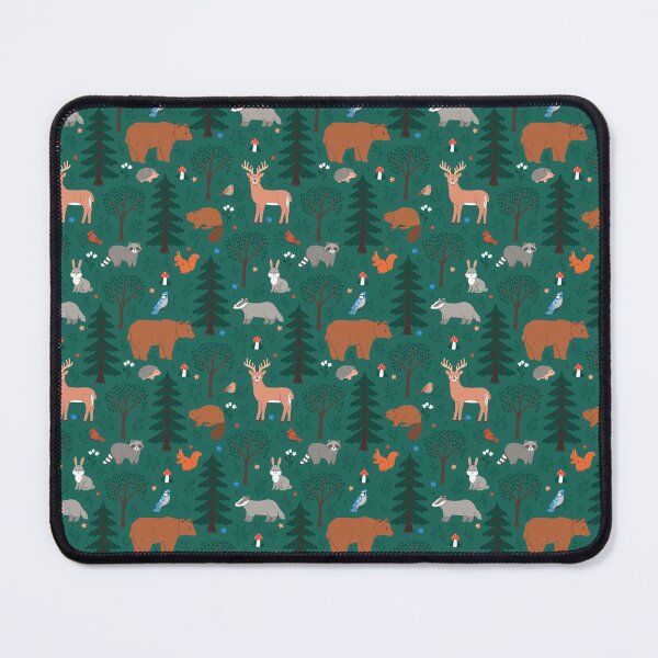 Item preview, Cute woodland animals seamless pattern designed and sold by burbura.
