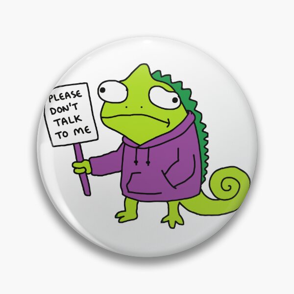 Item preview, Please Don't Talk To Me - Funny Introvert Chameleon designed and sold by Holzon.