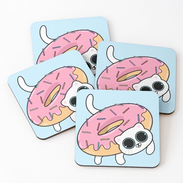 Item preview, donut kitty white ver designed and sold by sadfacestickers.