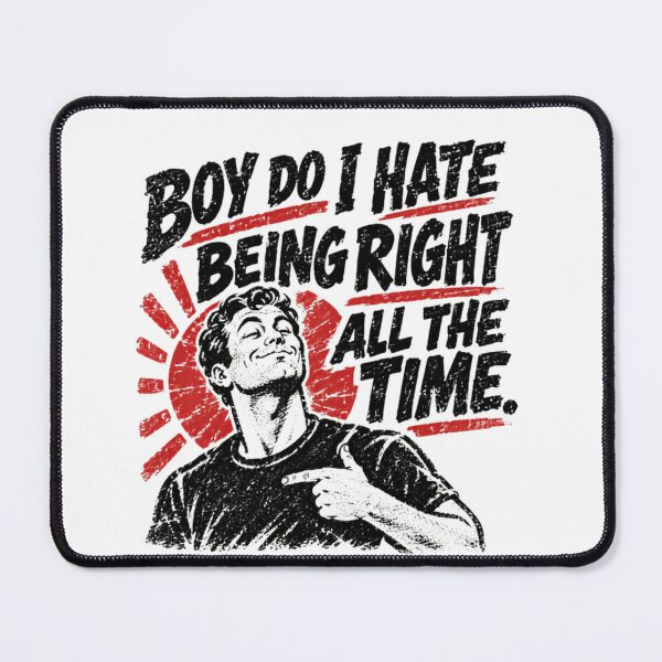 Item preview, Boy Do I Hate Being Right All The Time Confident Humor Sarcasm designed and sold by SkeletonsDanger.