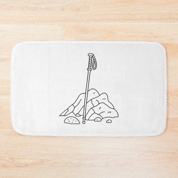 Item preview, A wooden staff resting on a boulder by the edge of a valley designed and sold by rasagamastore.