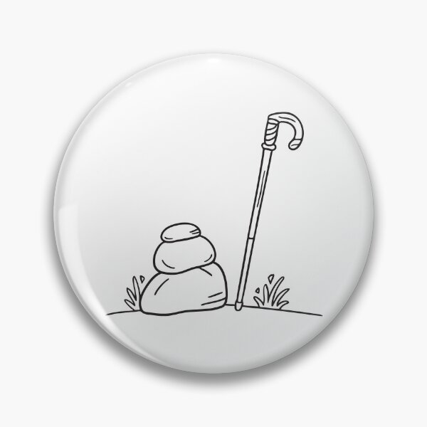 Item preview, A cane leaning gently on a stone at the valleys rim designed and sold by rasagamastore.
