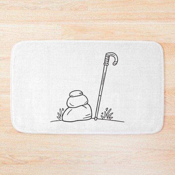 Item preview, A cane leaning gently on a stone at the valleys rim designed and sold by rasagamastore.