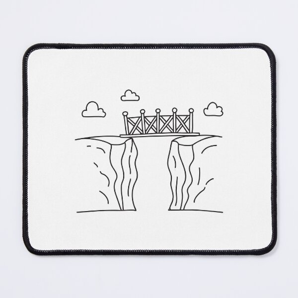 Item preview, A rustic wood bridge crossing a tight valley channel designed and sold by rasagamastore.