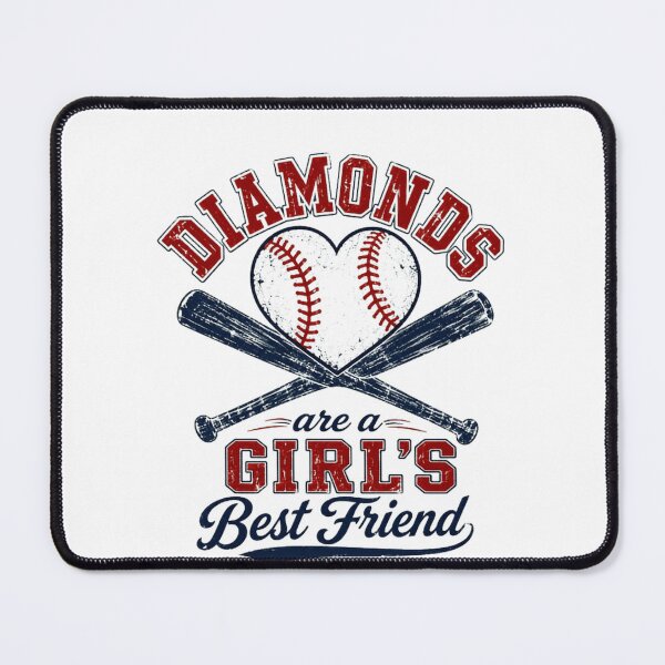 Item preview, Diamonds Are A Girl's Best Friend Baseball Player Girls Softball Fan designed and sold by RetroMini2026.