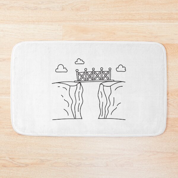 Item preview, A rustic wood bridge crossing a tight valley channel designed and sold by rasagamastore.