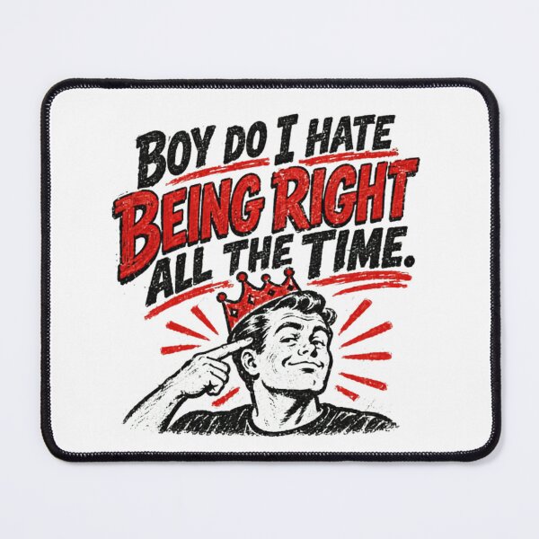 Item preview, Boy Do I Hate Being Right All The Time Sarcasm Witty Humor Clever Confident designed and sold by SkeletonsDanger.