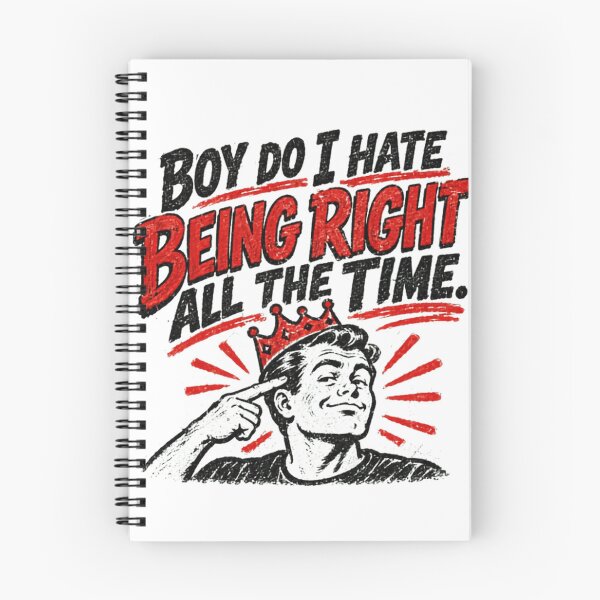 Item preview, Boy Do I Hate Being Right All The Time Sarcasm Witty Humor Clever Confident designed and sold by SkeletonsDanger.