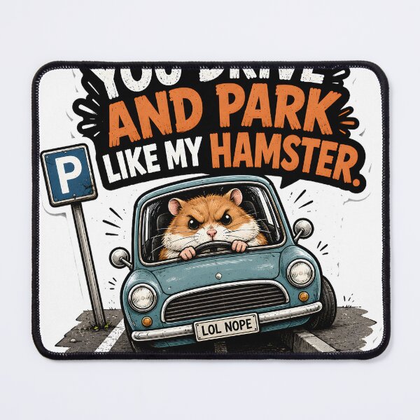 Item preview, You Drive and Park Like My Hamster designed and sold by Rust & Soul.