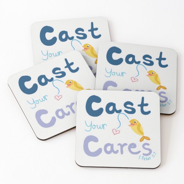 Item preview, Cast Your Cares Cute Fish Scripture designed and sold by swichholkana.