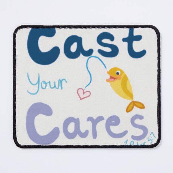 Item preview, Cast Your Cares Cute Fish Scripture designed and sold by swichholkana.