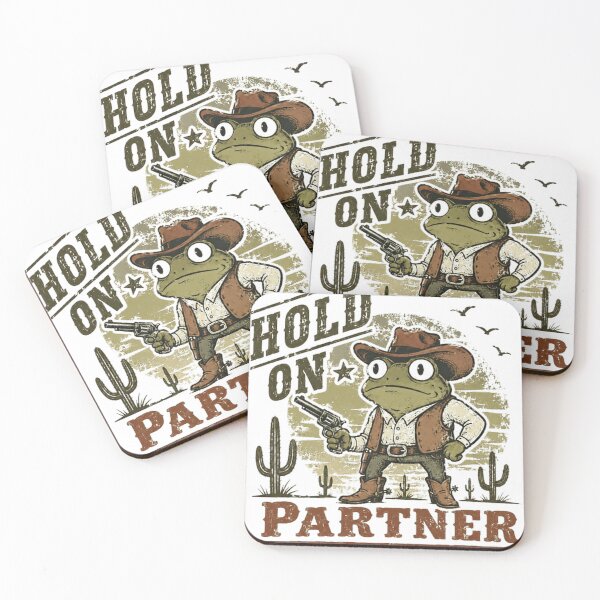 Item preview, Hold On Partner I'm Overstimulated Frog Cowboy Introvert designed and sold by SkeletonsDanger.