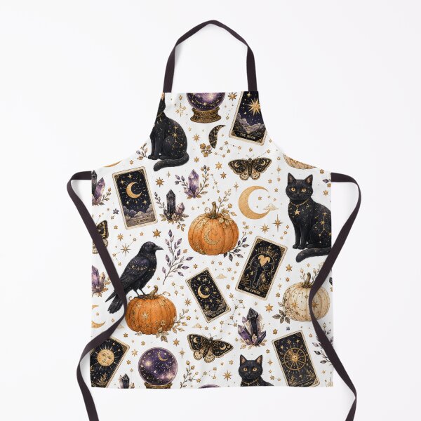 Item preview, Mystical Black Cats Tarot Halloween Celestial Witchy Pattern designed and sold by DreamPixelPrint.
